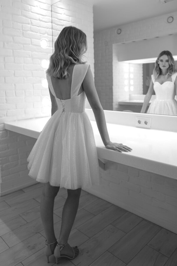 Short Sparkly Wedding Dress Milana - Image 3