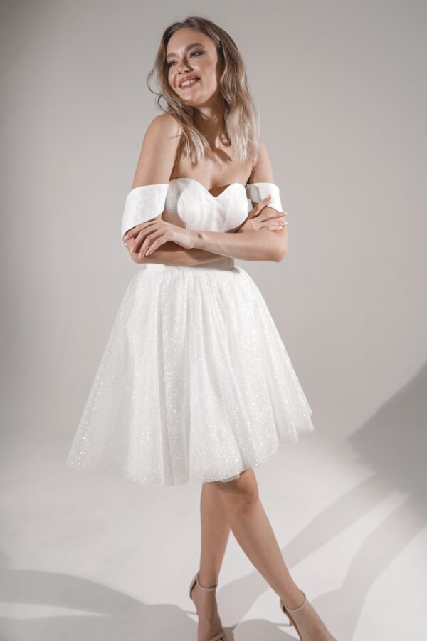 Short Sparkly Wedding Dress Milana - Image 4