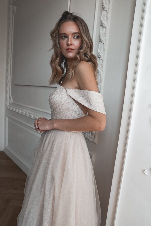 Blush Sparkly Midi Evening Dress Soul - Image 5