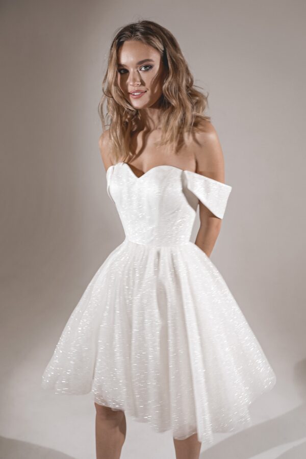 Short Sparkly Wedding Dress Milana - Image 5