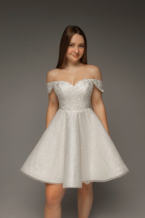 Short Lace Wedding Dress Aditi - Image 11