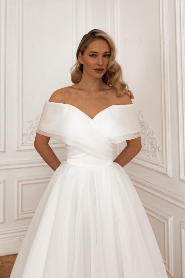 Organza Midi Wedding Dress Hellebore - Image 4
