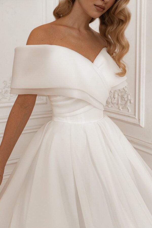 Organza Midi Wedding Dress Hellebore - Image 12