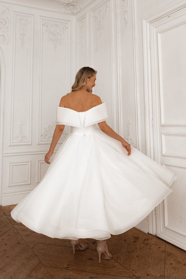 Organza Midi Wedding Dress Hellebore - Image 13