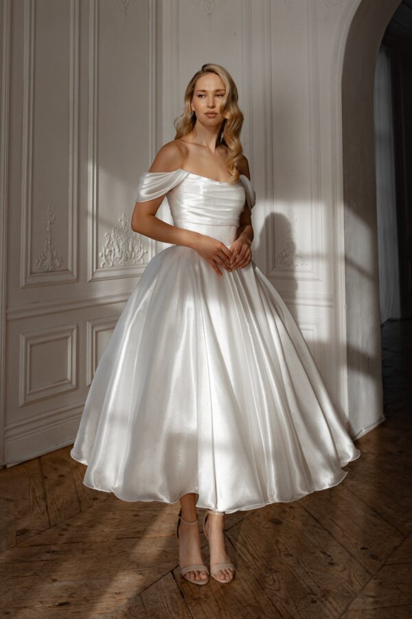 Organza Tea Length Wedding Dress Alraune - Image 10