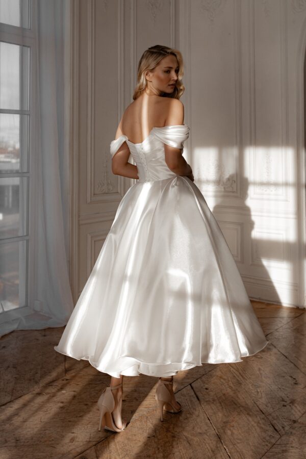 Organza Tea Length Wedding Dress Alraune - Image 12