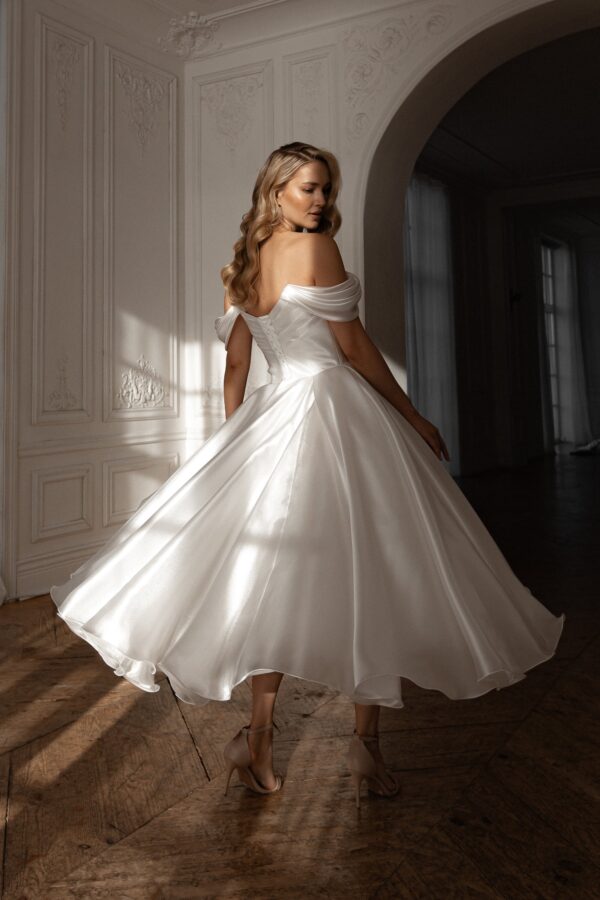 Organza Tea Length Wedding Dress Alraune - Image 14