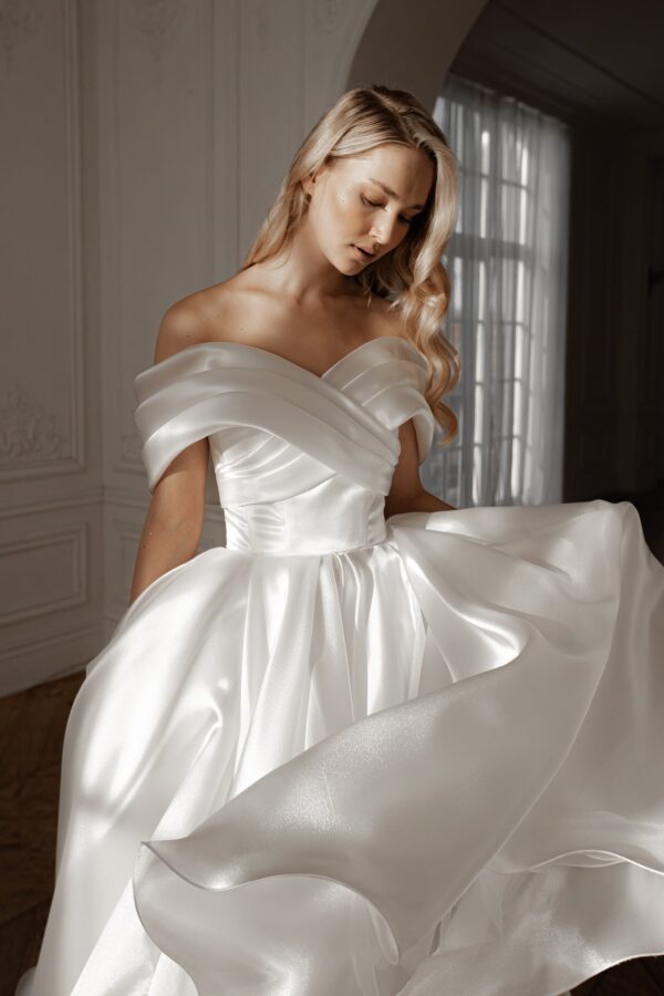 Organza Tea Length Wedding Dress Beatrice - Image 15