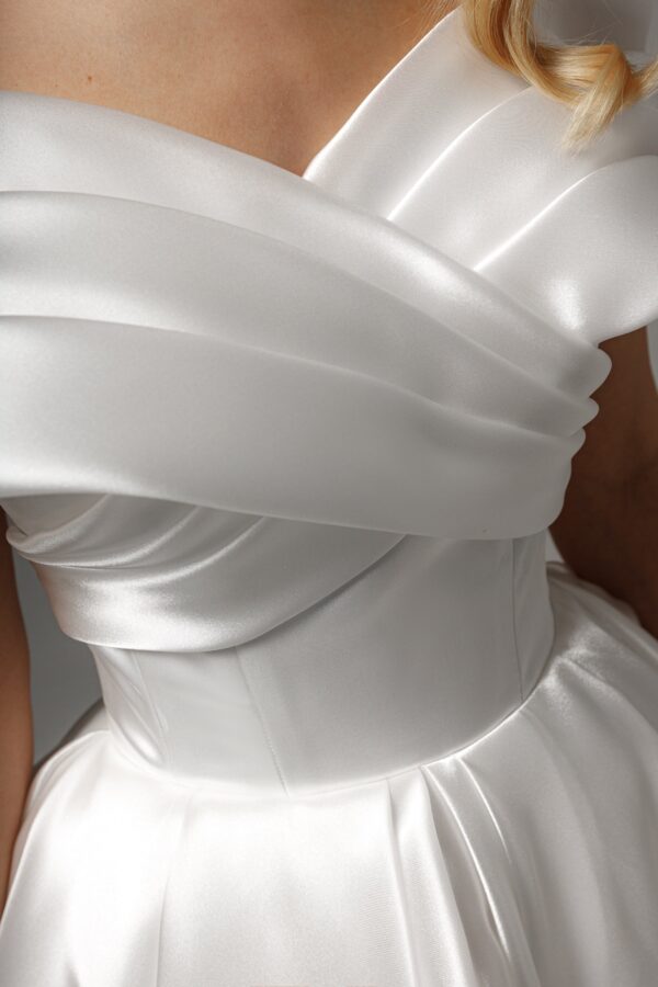 Organza Tea Length Wedding Dress Beatrice - Image 9
