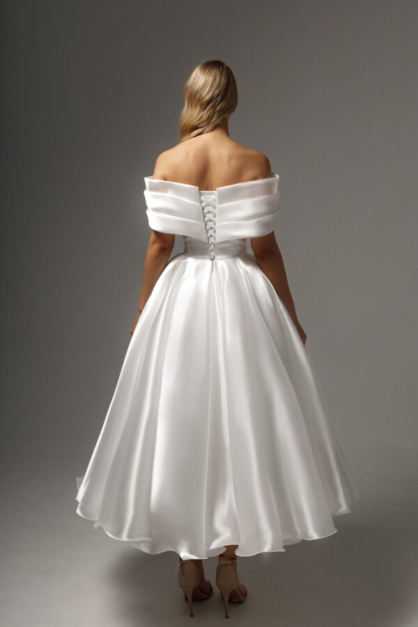 Organza Tea Length Wedding Dress Beatrice - Image 3
