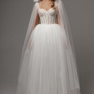 Wedding Dress Helena Midi with Detachable Straps