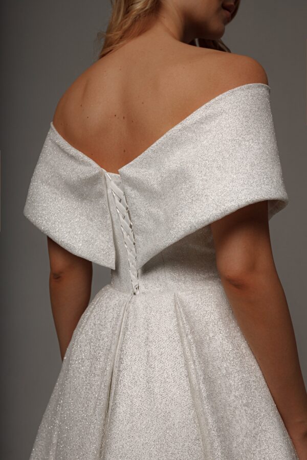 Sparkly Tea Length Wedding Dress Abril - Image 6