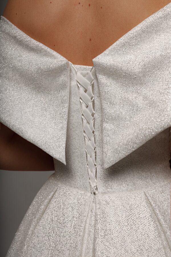 Sparkly Tea Length Wedding Dress Abril - Image 8