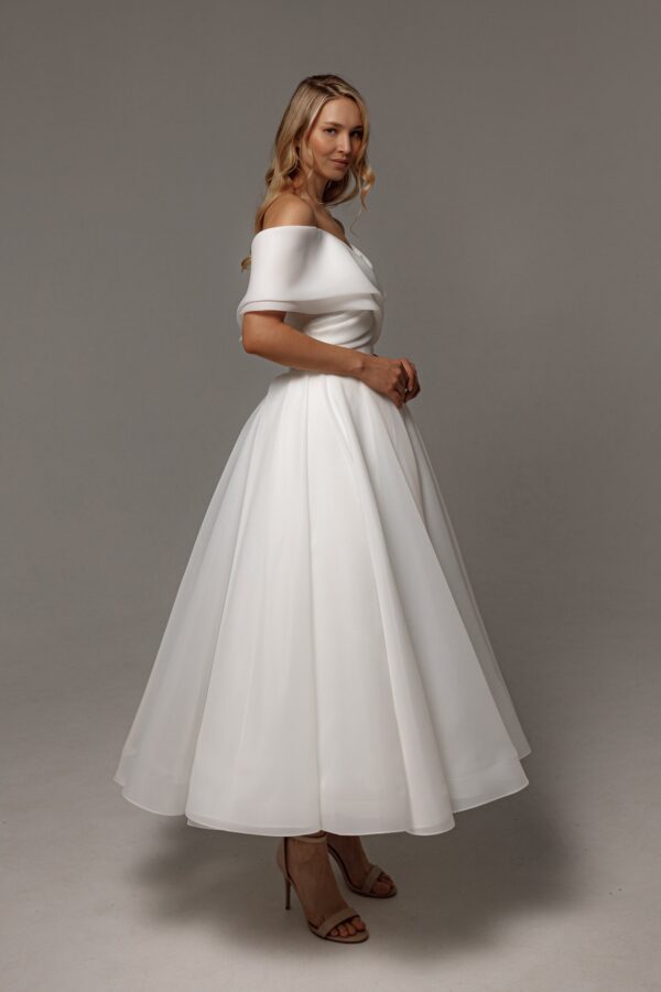 Organza Midi Wedding Dress Hellebore - Image 7