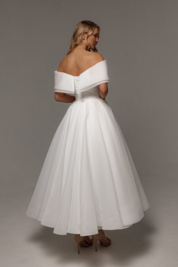 Organza Midi Wedding Dress Hellebore - Image 2