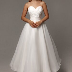 Organza Midi Wedding Dress Lamia