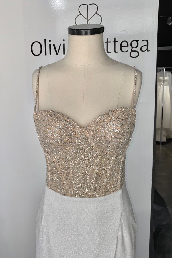 Plus Size Midi Sparkly Wedding Dress Madonna - Image 9