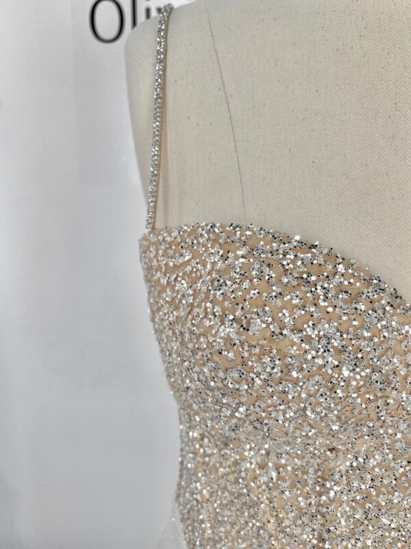 Plus Size Midi Sparkly Wedding Dress Madonna - Image 8