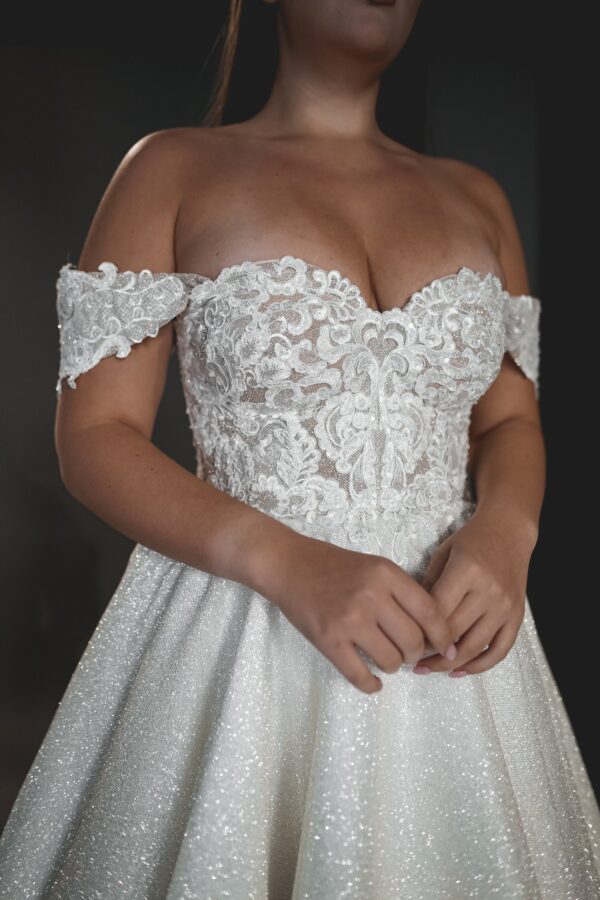 Tea Length Plus Size Lace Wedding Dress Elise - Image 17