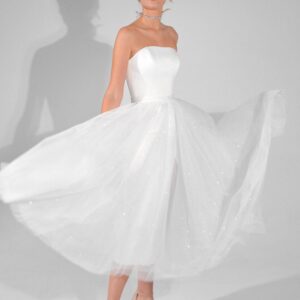 2 in 1 Midi Wedding Dress Monika