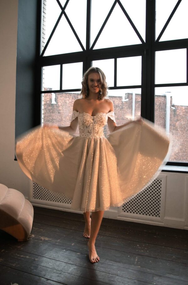 Tea Length Lace Wedding Dress Elise - Image 10