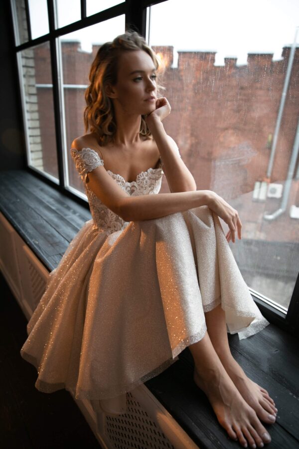 Tea Length Lace Wedding Dress Elise - Image 11