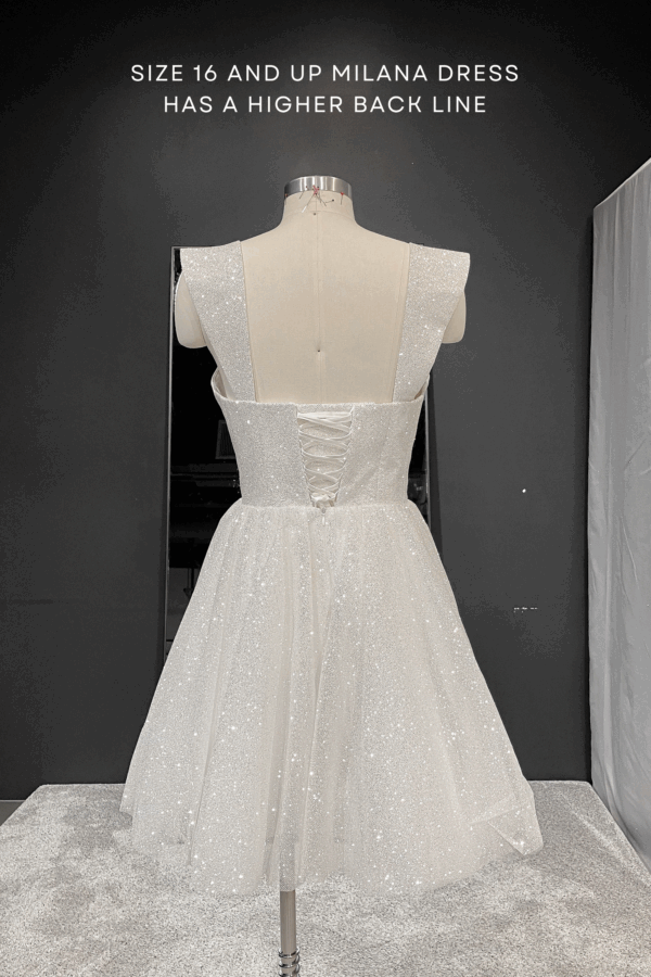 Short Sparkly Wedding Dress Milana - Image 10