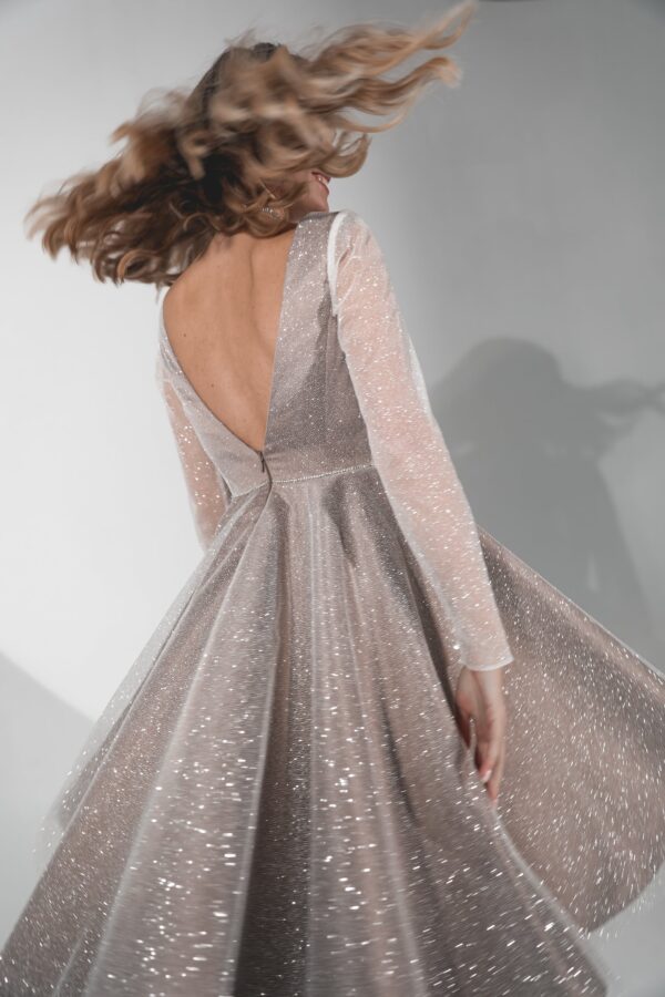 Sparkly Midi Wedding Dress Ramona - Image 6