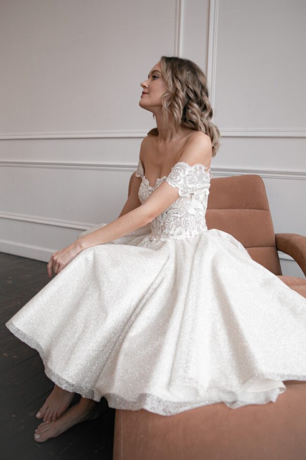Tea Length Lace Wedding Dress Elise - Image 8