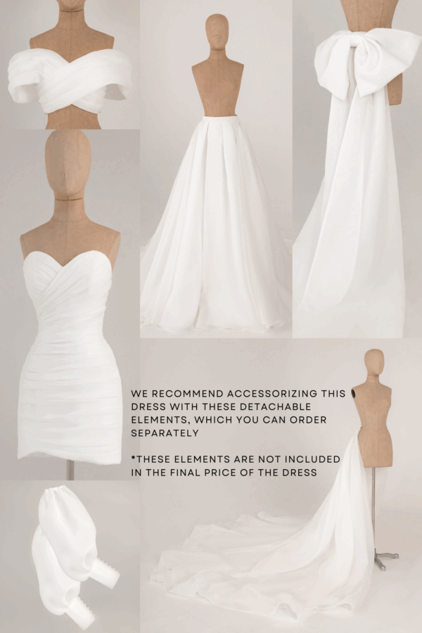 Organza Wedding Dress Audrey Mini - Image 3