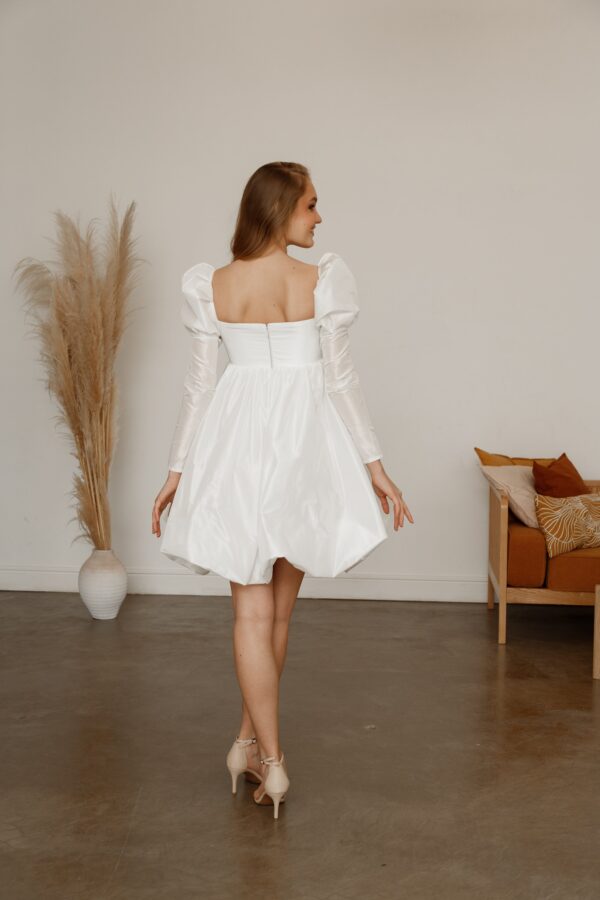 Short Taffeta Wedding Dress Mariell - Image 8