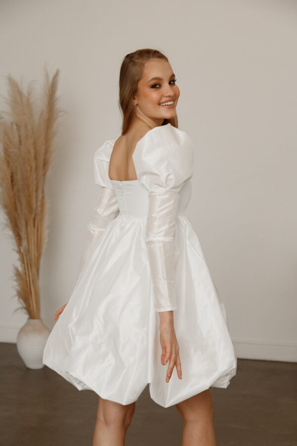 Short Taffeta Wedding Dress Mariell - Image 9
