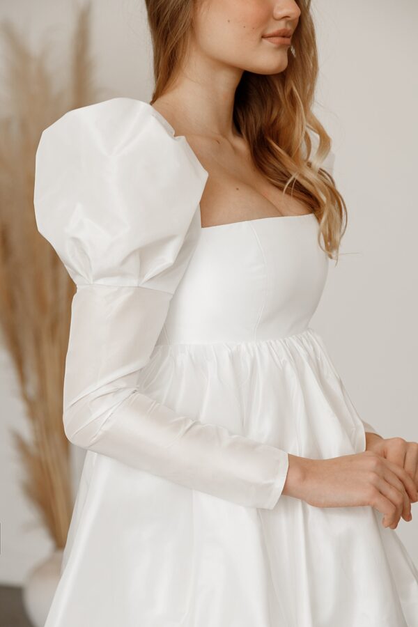Short Taffeta Wedding Dress Mariell - Image 3