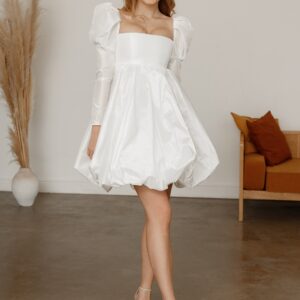 Short Taffeta Wedding Dress Mariell