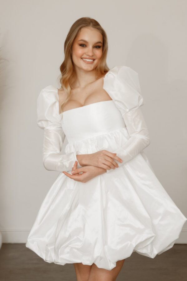 Short Taffeta Wedding Dress Mariell - Image 12