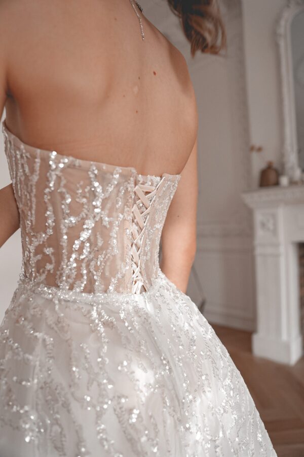 Sequin Wedding & Evening Dress Monro - Image 8