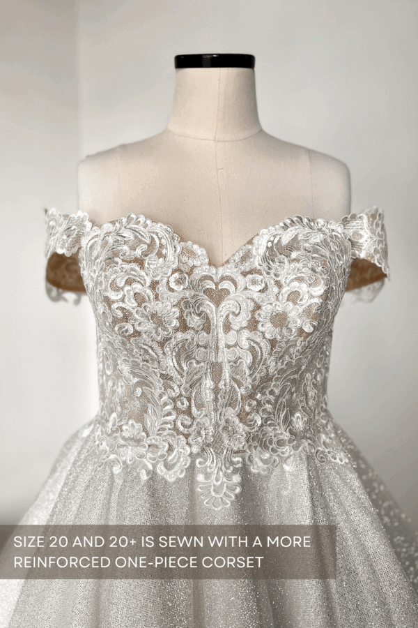 Tea Length Plus Size Lace Wedding Dress Elise - Image 18