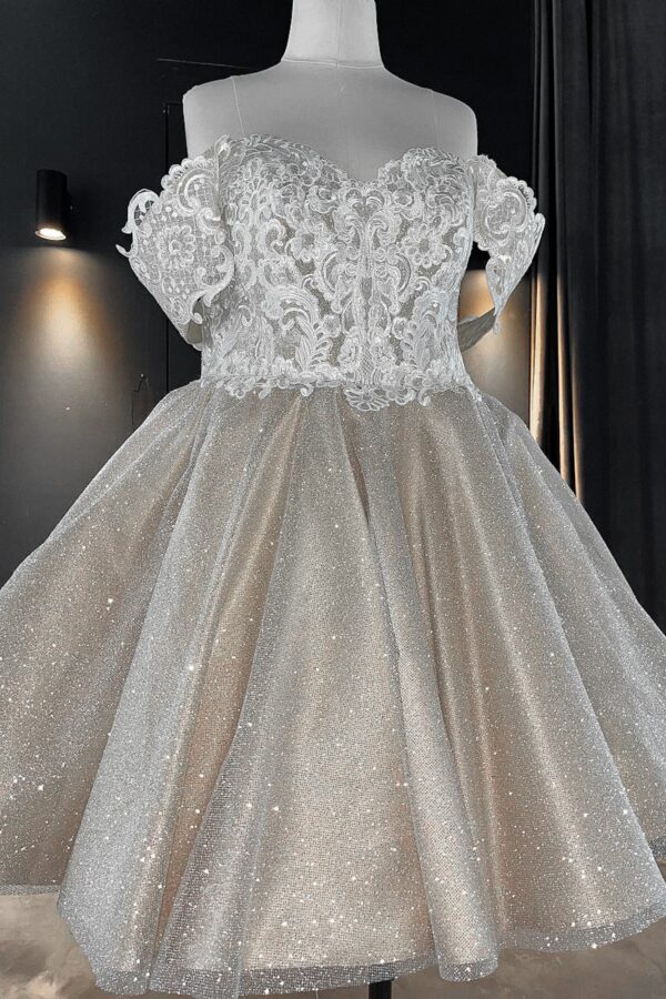 Tea Length Plus Size Lace Wedding Dress Elise - Image 22