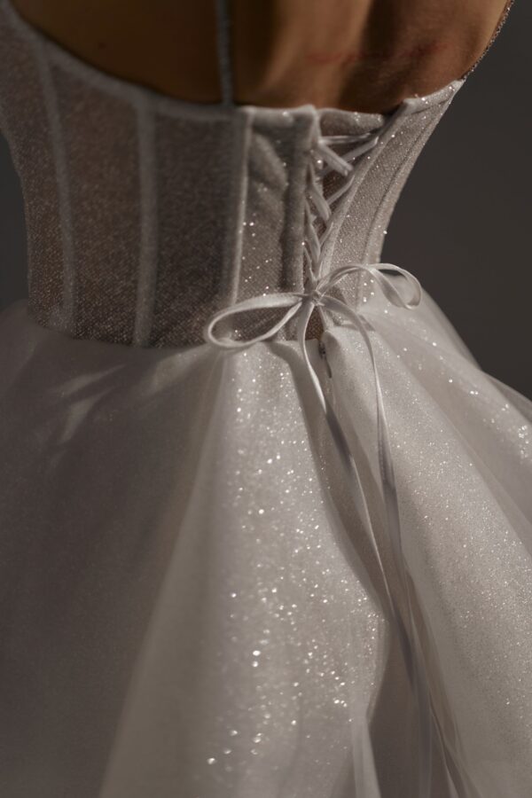 Shiny Short Wedding & Evening Dress Rakel - Image 4
