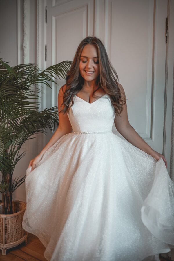 Plus Size Shiny Wedding & Evening Dress Heist Midi - Image 2