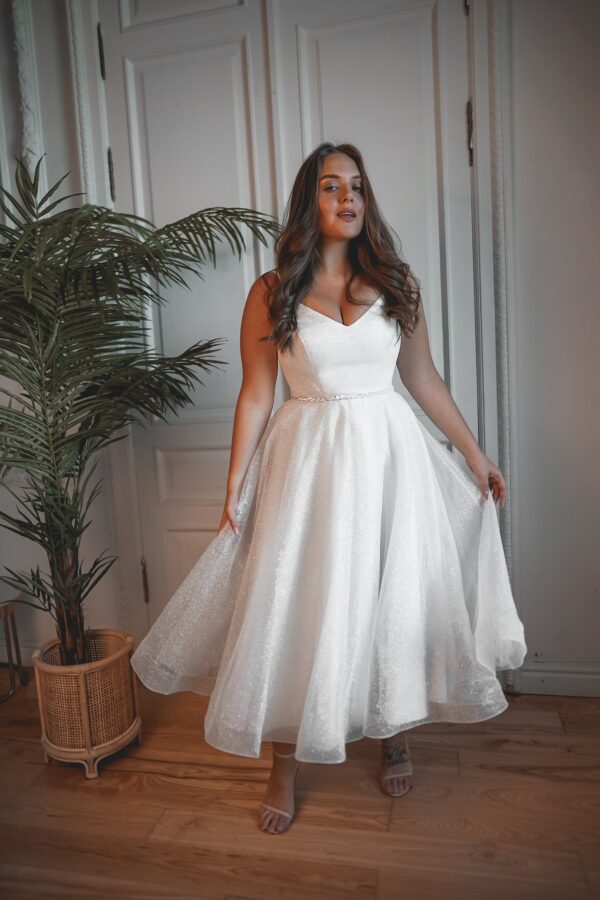 Plus Size Shiny Wedding & Evening Dress Heist Midi - Image 3