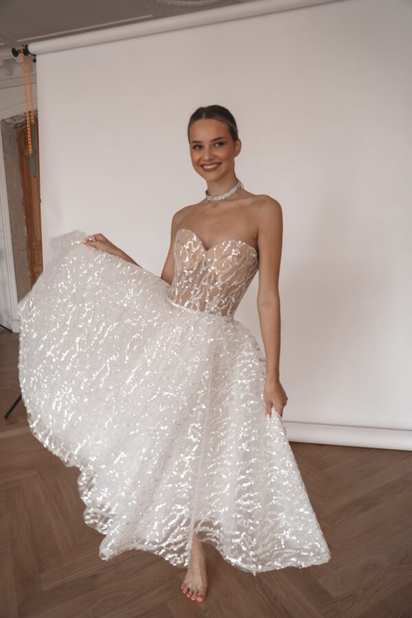 Sequin Wedding & Evening Dress Monro - Image 11