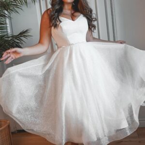 Plus Size Shiny Wedding & Evening Dress Heist Midi