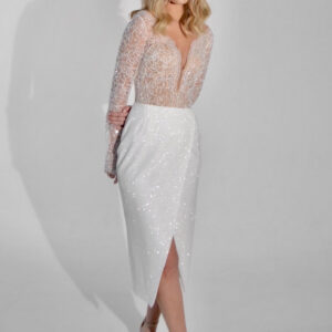 Midi Sparkly Wedding Dress Milli