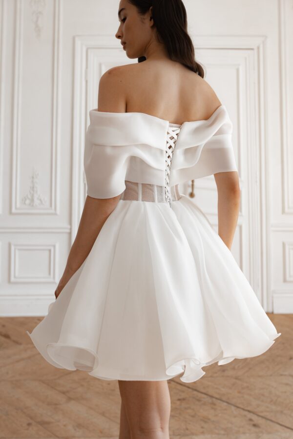 Short Organza Wedding Dress Inali - Image 5