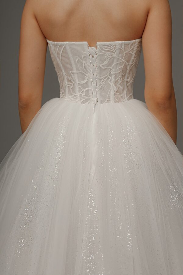 Short Wedding Dress Helena with Detachable Straps - Image 6