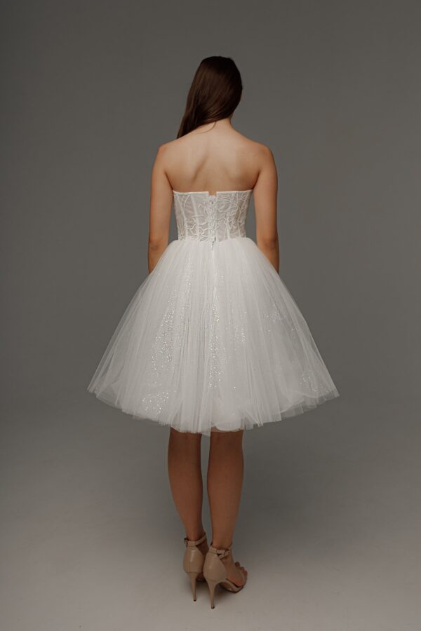 Short Wedding Dress Helena with Detachable Straps - Image 5