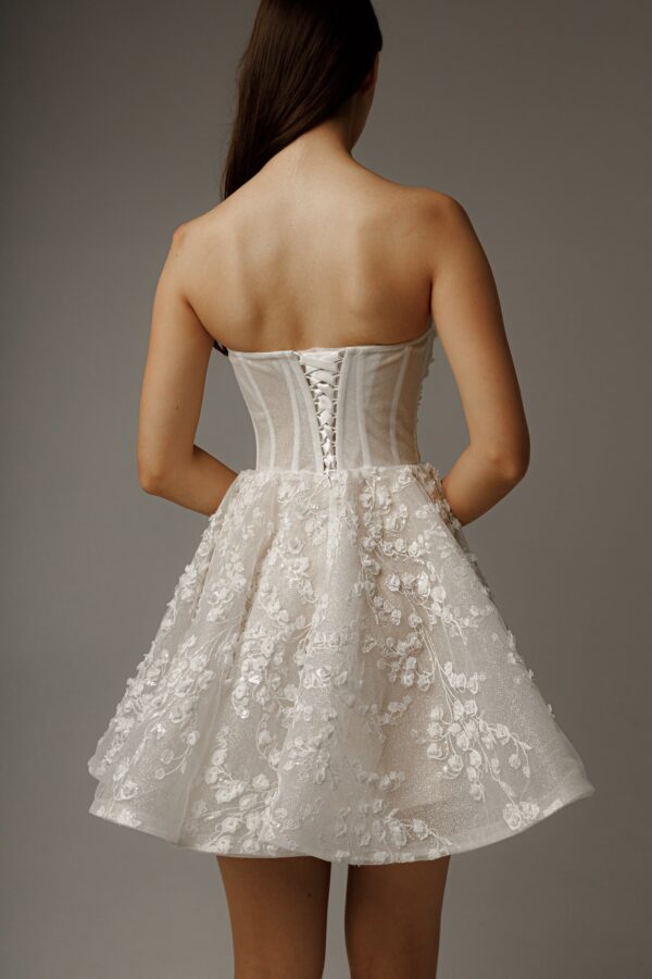 Short Floral Lace Wedding Dress Moonlit Siren - Image 5