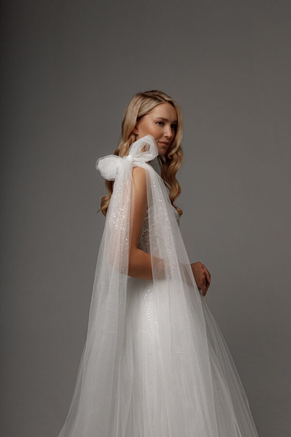 Wedding Dress Helena Midi with Detachable Straps - Image 3
