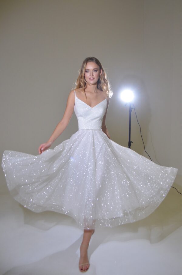 Shiny Wedding & Evening Dress Heist Midi - Image 2